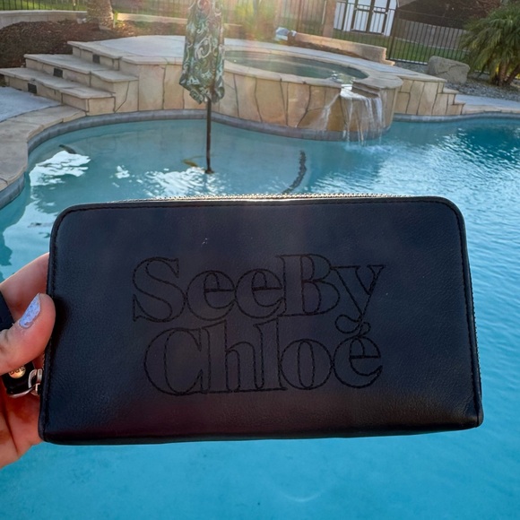 See By Chloe Black Leather Wallet - Picture 1 of 6